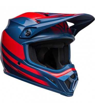 Casco Cross Bell Mx-9 Mips Disrupt True blue rosso