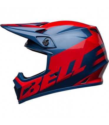 Casco Cross Bell Mx-9 Mips Disrupt True blue rosso