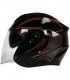 Casque Moto Jet BHR 809 Double noir rouge