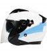 Motorrad helme Jet BHR 809 Double Cool weiss blau