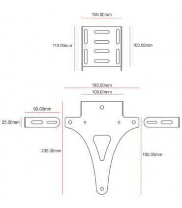 C-Racer portatarga alluminio universale B