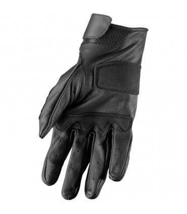 Thor Hallman leather motorcycle gloves black