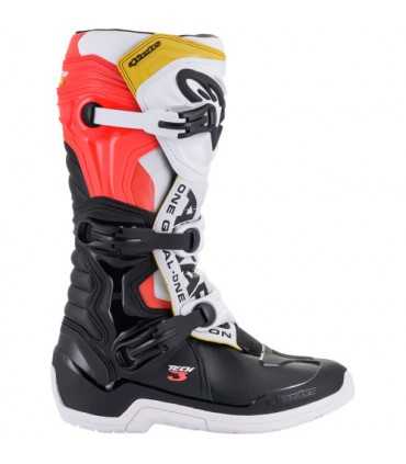 Stivali cross Alpinestars Tech 3 bianco giallo nero rosso