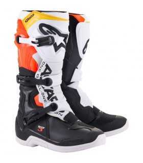 Stivali cross Alpinestars Tech 3 bianco giallo nero rosso