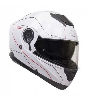 Casque modulable Cgm 506G Kyoto blanc rouge