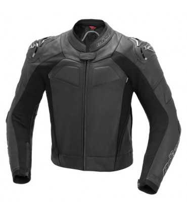 Giacca moto pelle Buse Assen nera