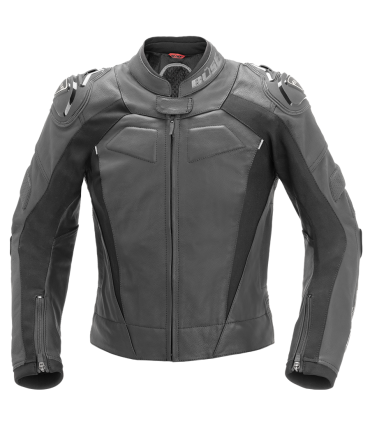 Giacca moto pelle donna Buse Assen nera