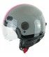 Casque jet Cgm Globo Sport gris pink visiere court