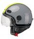 Casco jet Cgm Globo Sport grigio giallo visiera corta