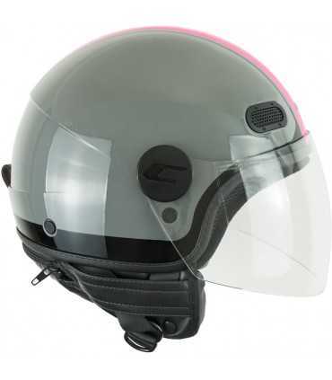 Casco jet Cgm Globo Sport grigio rosa