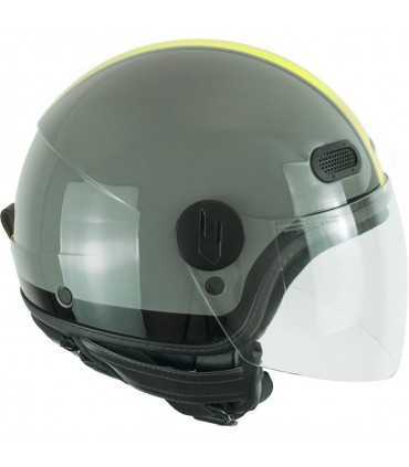 Casco jet Cgm Globo Sport grigio giallo