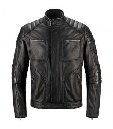 Giacca moto pelle Belstaff Raleigh nera