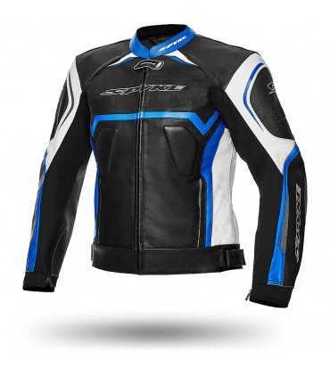 Spyke Jerez Evo leather jacket black blue