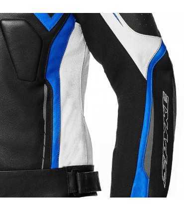 Spyke Jerez Evo veste en cuir noir bleu