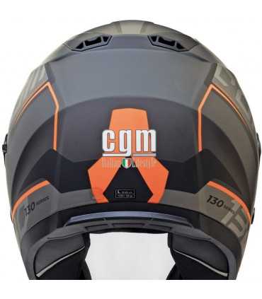 Casco jet Cgm 130s Apache nero arancio opaco