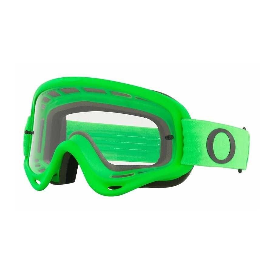 Maschera Cross Oakley O-Frame MX Moto Collection - Green Clear