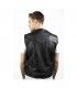 JOHN DOE MC OUTLAW LEATHER VEST BLACK