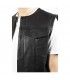 JOHN DOE MC OUTLAW LEATHER VEST BLACK