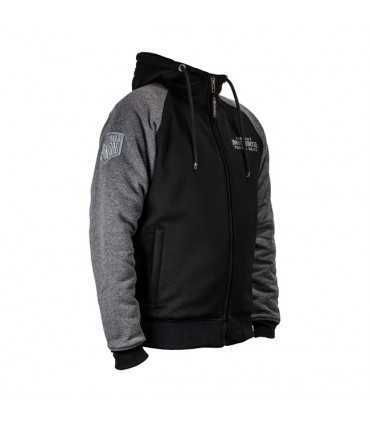 JOHN DOE ZIP HOODIE black gray