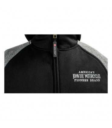 JOHN DOE ZIP HOODIE 2 nero grigio