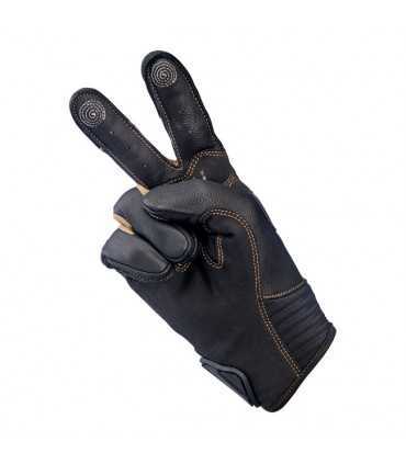 Gants Biltwell Bridgeport cuir noir marron