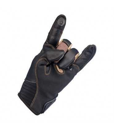 Biltwell Bridgeport leather gloves black brown