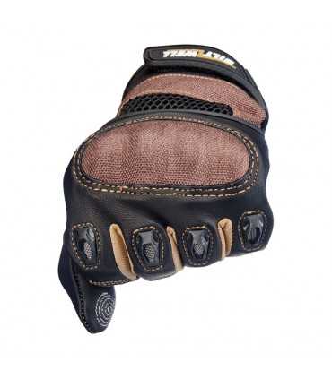 Gants Biltwell Bridgeport cuir noir marron