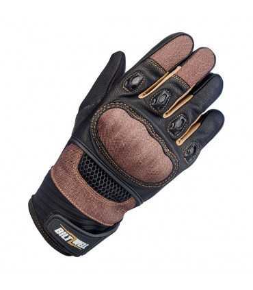 Gants Biltwell Bridgeport cuir noir marron