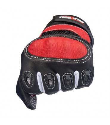 Gants Biltwell Bridgeport cuir noir rouge