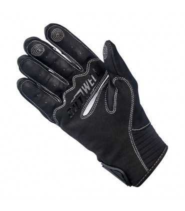 Biltwell Bridgeport leather gloves black gray