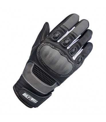 Gants Biltwell Bridgeport cuir noir gris