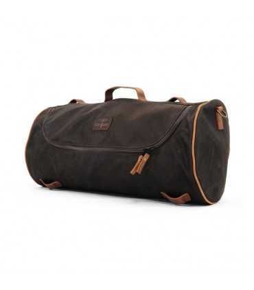 LONGRIDE ROLL BAG WAXED COTTON WIDE. KHAKI WAX