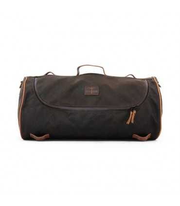 LONGRIDE ROLL BAG WAXED COTTON WIDE. KHAKI WAX