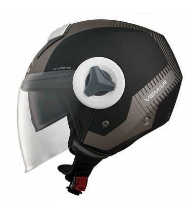 Casque jet Vemar Breeze Radar noir matt anthracite