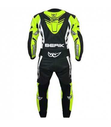 LEATHER SUIT BERIK LS BLACK yellow fluo