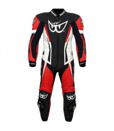 LEATHER SUIT BERIK LS black red