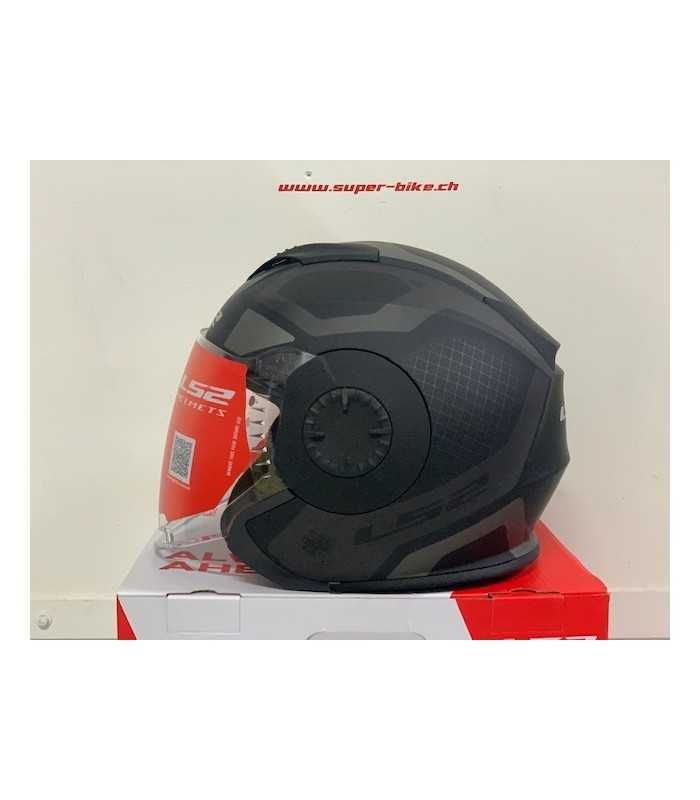 Casco Jet LS2 OF570 Verso Nero Opaco