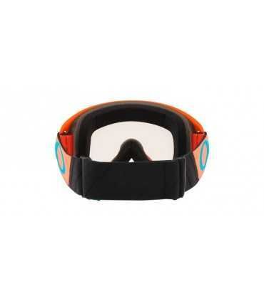 Oakley O Frame 2.0 Pro XS MX Goggle Tuff Blocks Orange Blue Clear Lens