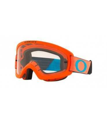 Oakley O Frame 2.0 Pro XS MX Goggle Tuff Blocks Orange Blue Clear Lens