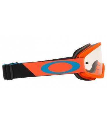 Oakley O Frame 2.0 Pro XS MX Goggle Tuff Blocks Orange Blue Clear Lens