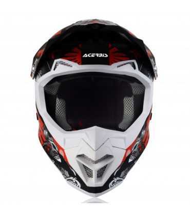 Casco cross Acerbis Profile 4 nero grigio rosso