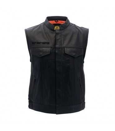 WCC OG CLASSIC LEATHER RIDING VEST BLACK