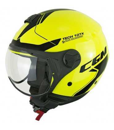 Casco jet Cgm 107X Florence tech giallo