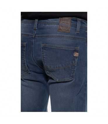 King Kerosin jeans moto blu lunghezza 32