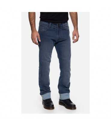 King Kerosin jeans moto blu lunghezza 32