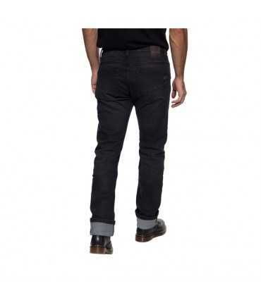 King Kerosin jeans moto nero lunghezza 34