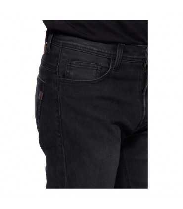 King Kerosin jeans moto nero lunghezza 34