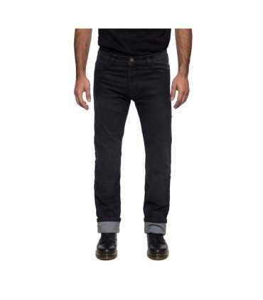 King Kerosin jeans moto nero lunghezza 34