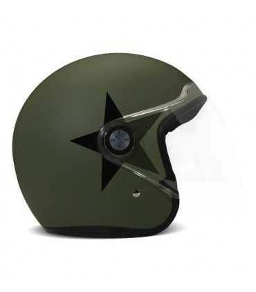 Casco jet DMD P1 STAR verde opaco