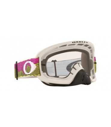 OAKLEY O Frame 2.0 Pro MX Goggle Rut City Pink Green Clear Lens